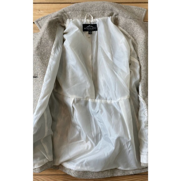 MONTANACO Natural Tan Button Up Pea Coat Small - Picture 3 of 11